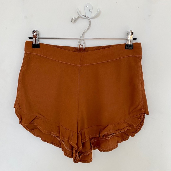 Cognac Two Piece Ruffle Tank/Short Set - Picture 5 of 7